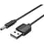 Кабель Vention 1.5м DC 3.5мм - USB 5V 2A для ламп, вентиляторів, USB хабів та ін. USB Type A на 3.5мм х 1.35мм - миниатюра 1