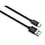 Дата кабель USB 2.0 AM to Type-C 1m nylon black Vinga (VCPDCTCNB1BK) - мініатюра 1