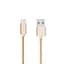 Кабель мікро USB Hoco X2 Knitted MicroUSB Gold 1 м - мініатюра 1