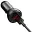Автозарядный мощный Baseus U+U 45 W Digital Display Dual SCP Quick Charger Car Charger CCBX-B0G - миниатюра 2