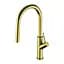 Смеситель для кухни с вытяжным изливом Omnires Bend brushed brass (BE6455BSB) матовая латунь - миниатюра 1