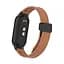 Ремінець для фітнес-браслета Grand змінний браслет шкіряний для Xiaomi Band 8 з магнітною застібкою коричневий - мініатюра 3