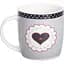 Чашка керамическая Liling Rongxiang Ceramic I love you 400 мл серая с черным RX-N240147G - миниатюра 1