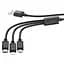 Кабель Hoco X74 Pisces Cable Lightning to Type-C to MicroUSB 2A 1m Black - мініатюра 1