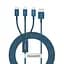Кабель Baseus Superior Series Fast Charging Data Cable USB to M+L+C 3.5A 1.5m Blue (CAMLTYS-03) - мініатюра 1
