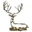 Декоративна фігурка Yiwu Lying Deer 20х8х25 см металева статуетка колекційна для дому декор напівпрозора HP-7-16 - мініатюра 1