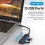 Хаб USB 3.1 Type-C - 3xUSB 3.0/MicroUSB/3.5mm Sound Adapter чорний Vention (TGQBB) - мініатюра 3