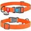 Нашийник для собак Waudog Waterproof, коллартекс, водостійкий, з QR паспортом, пластикова пряжка-фастекс, 23-35х1,5 см, помаранчевий - мініатюра 3