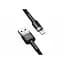 Дата кабель USB 2.0 AM to Lightning 1.0m Cafule 2.4A gray+black Baseus (CALKLF-BG1) - мініатюра 2