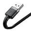 Кабель Baseus Cafule Cable USB to Ligthning 2A 3m CALKLF-RG1 Black-Grey - мініатюра 3