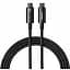 Кабель Baseus Tungsten Gold Fast Charging Cable Type-C to Type-C 240W 2m CAWJ040101 Black - миниатюра 1