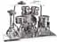Колекційна модель PIECECOOL DRUM SET SILVER P032-S - мініатюра 1