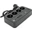 Мережевий фільтр-подовжувач Voltronic G-13H 3000W 4 Socket + 4 USB 3.2 А + 2 Type-C + таймер 2 м Black - мініатюра 1