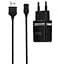 Сетевое зарядное устройство 2USB Hoco C77A 2.4A Black + USB Cable XiaomicroUSB - миниатюра 1