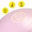 М'яч для фітнесу (фітбол) Cornix 55 см напівмасажний Anti-Burst Light Pink XR-0465 - мініатюра 8