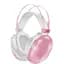 Бездротові накладні навушники Disco Pulse PG580 RGB Bluetooth 5.3 з мікрофоном 18 годин роботи рожевий - мініатюра 1