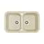 Кухонная мойка Adamant TWINS ivory 765x470x190 мм, 2 полноразмерные чаши 76,5 см - миниатюра 1