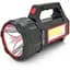 Фонарь поисковый Pahther PT-8895, 1LED+COB T6, 10W, 3+2+2 режима, 3600mah, Black, IP40, USB кабель+Solar, 200х95х130мм, BOX - миниатюра 1