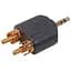 Перехідник звуковий Cablexpert 3.5 мм M - 2xRCA M чорний (A-458) - мініатюра 1