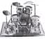 Колекційна модель PIECECOOL DRUM SET SILVER P032-S - мініатюра 2