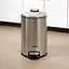 Ведро для мусора МVM с крышкой и педалью 20 л (BIN-16 20L SS) - миниатюра 9