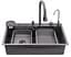Кухонная мойка Kroner KRP Schwarze - SET7545NG PVD (3.0/0.8 мм) (CV033806) - миниатюра 3