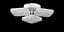 Люстра стельова LED Splendid Ray L3181/3, 72W, білий, з пультом, сучасний стиль, 3 лампи, димер, 37 см - мініатюра 1