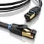 Патч-корд 0.5м, S/FTP cat 8 RJ-45 black Vention (IKABD) - мініатюра 2