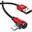 Кутовий Lightning кабель Baseus Elbow Type Cable 1m - Black/Red - миниатюра 1