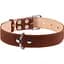 Нашийник подвійний Collar, шкіра, 48-63х3,5 см, коричневий - мініатюра 2
