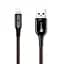 Кабель Baseus X-type Light Cable USB to Lightning 2.4A 1m CALXD-B01 Black - мініатюра 1