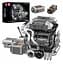 Конструктор двигун Mould King Bugatti W16 Engine моторизований для дітей та дорослих 2024 деталей - мініатюра 1