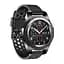 Силіконовий double перфорований ремінець Watchbands для Samsung Galaxy Watch 46mm SM-R800NZSA чорний ширина кріплення 22мм (WB009BUBLEPERFBLACK146) - мініатюра 2
