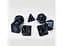 Набір кубиків Opaque 7 Dice Set - Black (w-blue) , 7 шт. (g7dopaq12) - мініатюра 3
