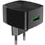 Мережевий зарядний пристрій Hoco 1USB C70A QC 3.0 3A Black - мініатюра 2