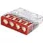 Клема Brille Wago Compact для розподільних коробок 4X2.5 прозора/червона з пастою 2273-244 - мініатюра 1