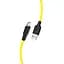 USB Cable Hoco X21 Silicone Lightning Black/Yellow 1m - мініатюра 2