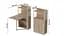 Стіл книжка з етажеркою Практик 1 Ferrum-decor 1200x640x990 Білий метал ДСП Дуб Сан-Марино 16 мм (FRD-104619) - мініатюра 5