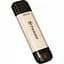 Флеш-накопитель Transcend USB флеш накопичувач 128GB JetFlash 930 Gold-Black USB 3.2/Type-C (TS128GJF930C) - миниатюра 3
