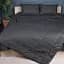 Літній постільний комплект MirSon №2949 Сolor Fun Line Stripe Black Silk 140х205 см чорний (2200010965698) - мініатюра 1