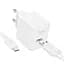 Сетевое зарядное устройство Hoco CS11A USB белый + кабель USB to Type-C - миниатюра 2