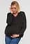 Світшот трикотажний для вагітних і мам-годувальниць oversize Liverpool розмір L-XL Lullababe Чорний - мініатюра 1