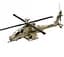 Конструктор вертоліт WANGE AH-64 Apache гелікоптер армії США військова авіація техніка, 259 деталей - мініатюра 1
