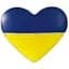 Брошка Сердце брошка-шпилька символ України жовто-блакитна - мініатюра 1
