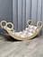 Дитяче ліжечко качалка-балансир з бежево-рожевим світлим матрациком БонБон 0007 - мініатюра 1