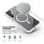 Чехол Samsung Galaxy S24 Plus 5G (SM-S926), Unit MagSafe, белый, прозрачный, магсейф, противоударный, магнитный, панель-накладка с поддержкой MagSafe, с поддержкой беспроводной зарядки, TPU+PC, защита всего корпуса, ударопрочный, ArmorStandart (ARM74865) - мініатюра 4