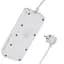 Подовжувач Hoco AC22 Sunlight (PD30W/1C/3A/4xSocket) (1.5m) White - мініатюра 4