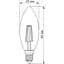 LED лампа Titanum Filament C37 4W E14 4100K (TLFC3704144) - мініатюра 3