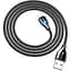 USB Cable Hoco U88 Amazing Colors Litghtning Black 1.2m - мініатюра 3