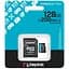Карта пам'яті Kingston MicroSDXC 128GB Canvas Go! Plus class10 UHS-I U3 V30 +adapter SD (SDCG4/128GB) - мініатюра 3
